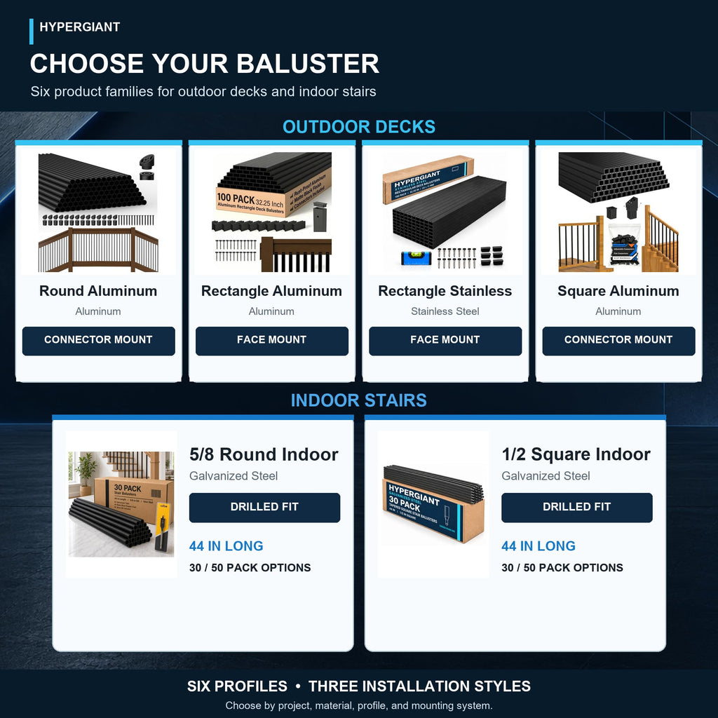 105 Pack 26" Black Aluminum Deck Balusters N483
