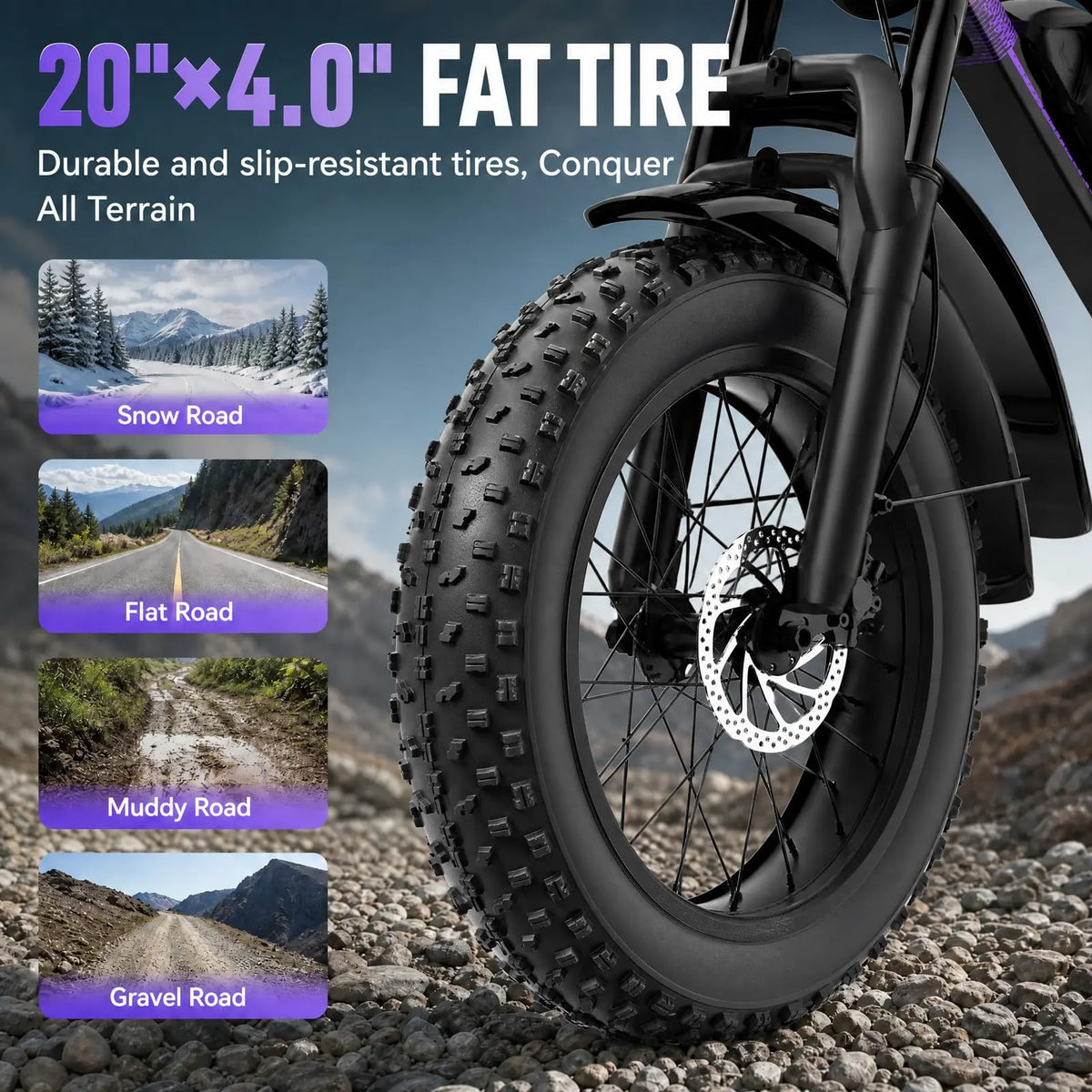 1500W 80 Miles 48V 20AH Electric Bike K15373