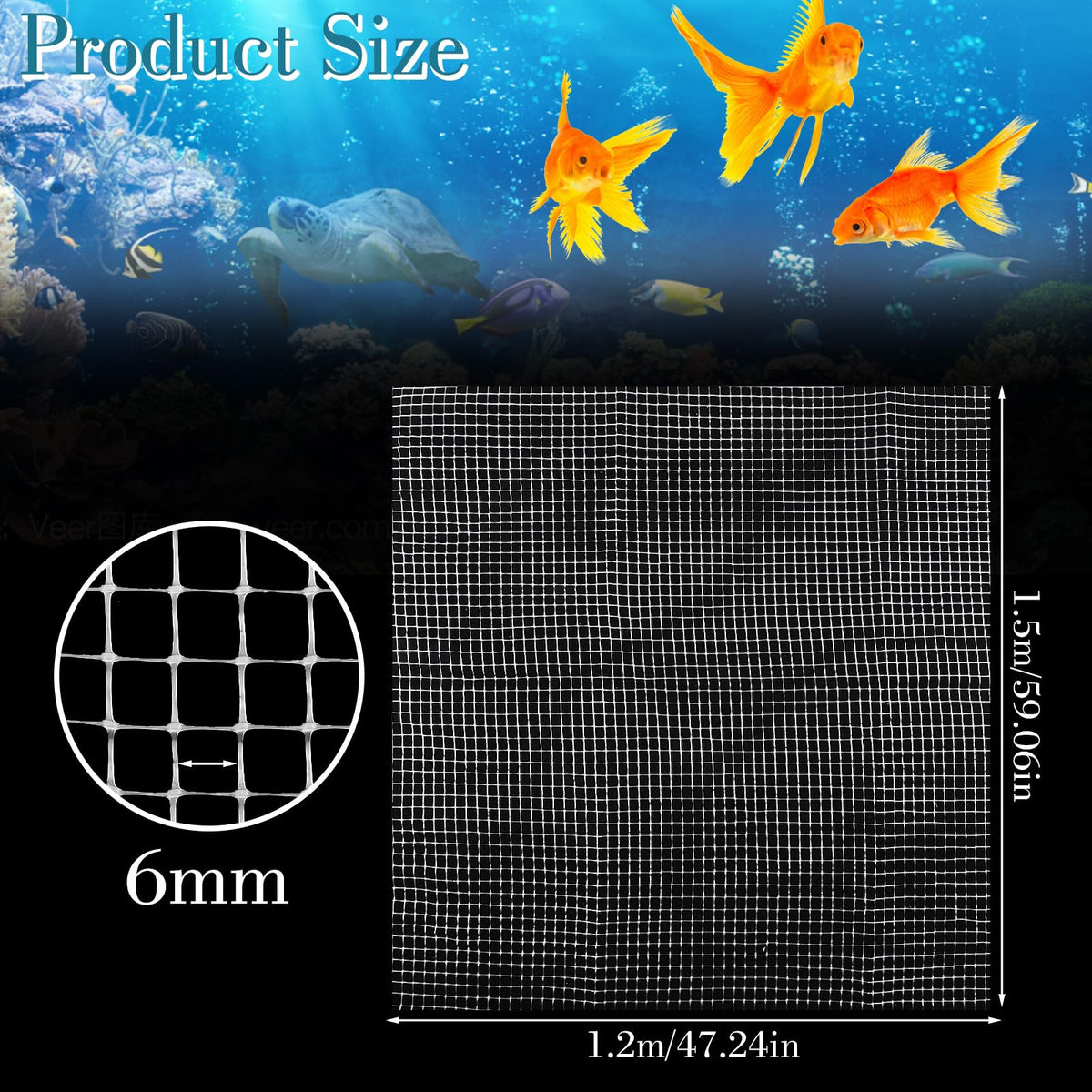 Clear Mesh Fish Tank Lid 4 x 5 feet Y257