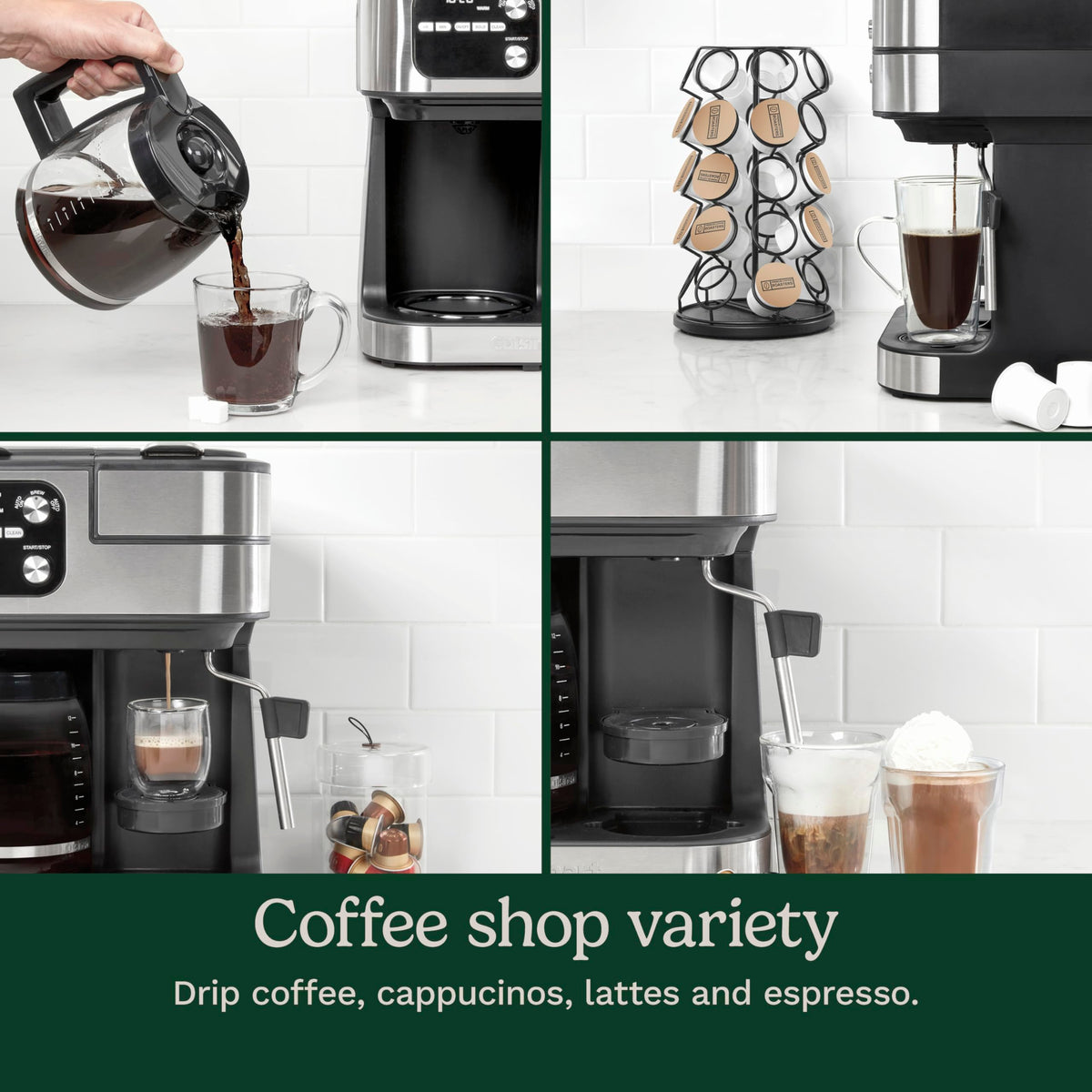 4-in-1 Coffee Maker with Three Brewing Sizes, Black N4811