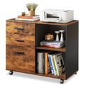 3 Drawer Wood File Cabinet with Storage Shelf C40441
