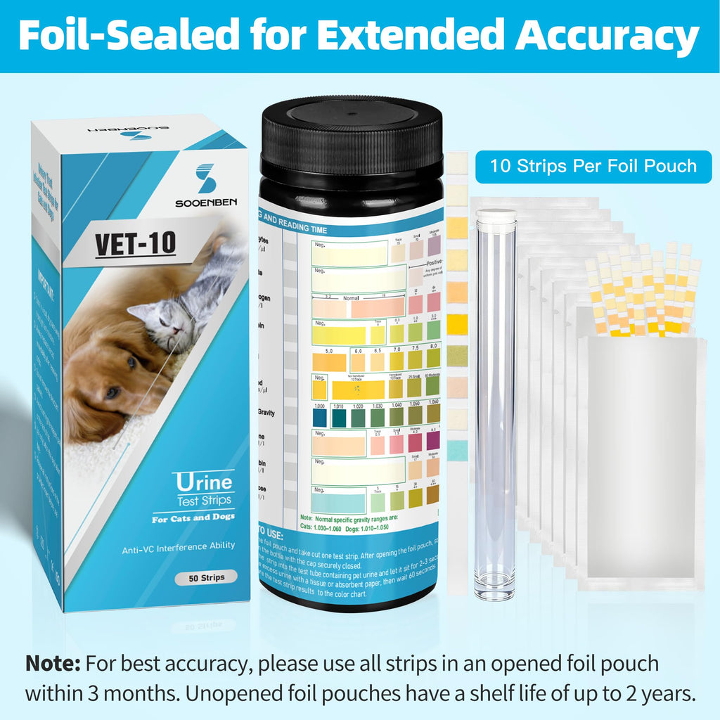 Dog UTI Test Strips 10 Parameter Urinalysis 50ct K49038