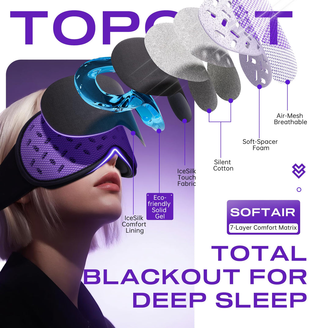 Bluetooth Sleep Mask Headphones with Hot & Cold Compress J409872