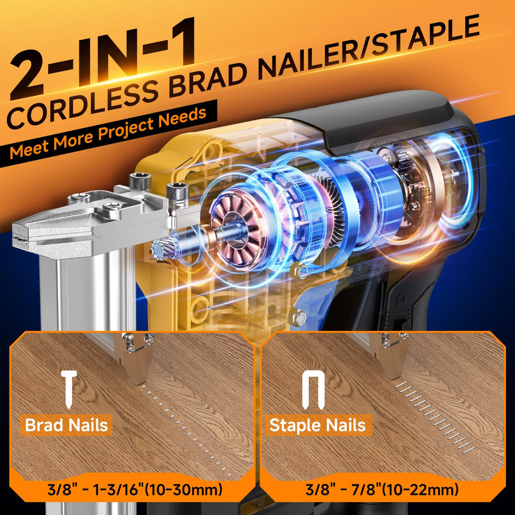 2-in-1 Cordless 18GA Nail Gun & Staple Gun O42986