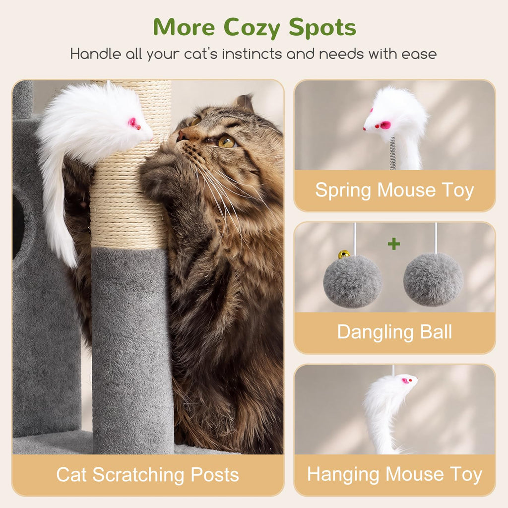 Light Grey Cat Tree Tower Q2483