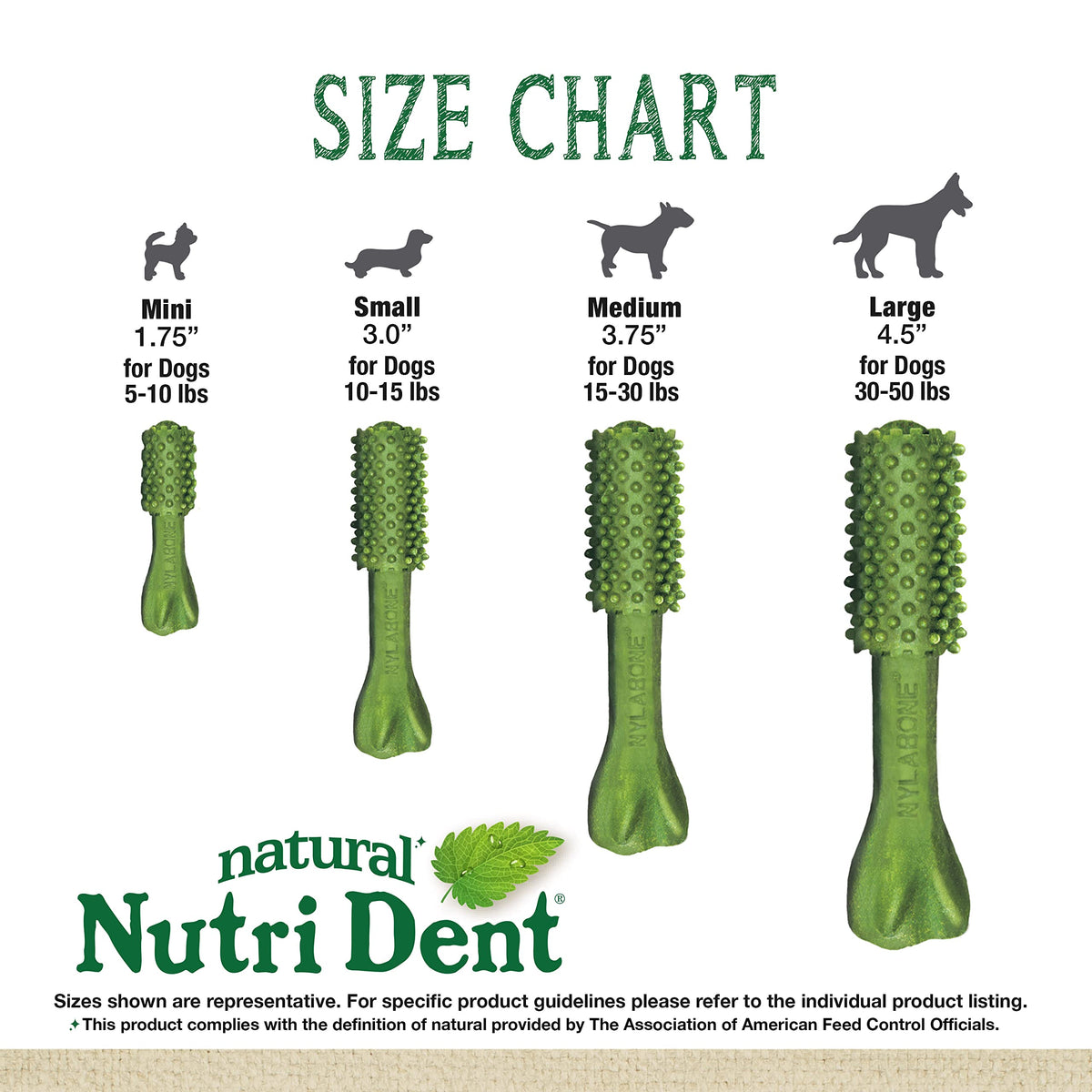 Natural Dog Dental Chews Mini 32 Count N653
