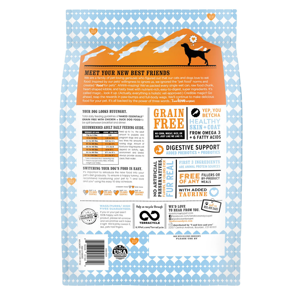 Chicken Duck Dry Dog Food 4lb Bag C824230