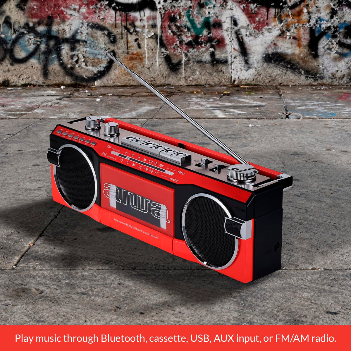 Portable Bluetooth Cassette Player & Recorder Boombox N3728