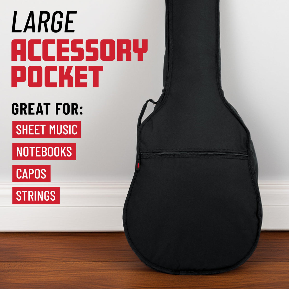 Foam Padded Acoustic Bass Guitar Gig Bag O91341