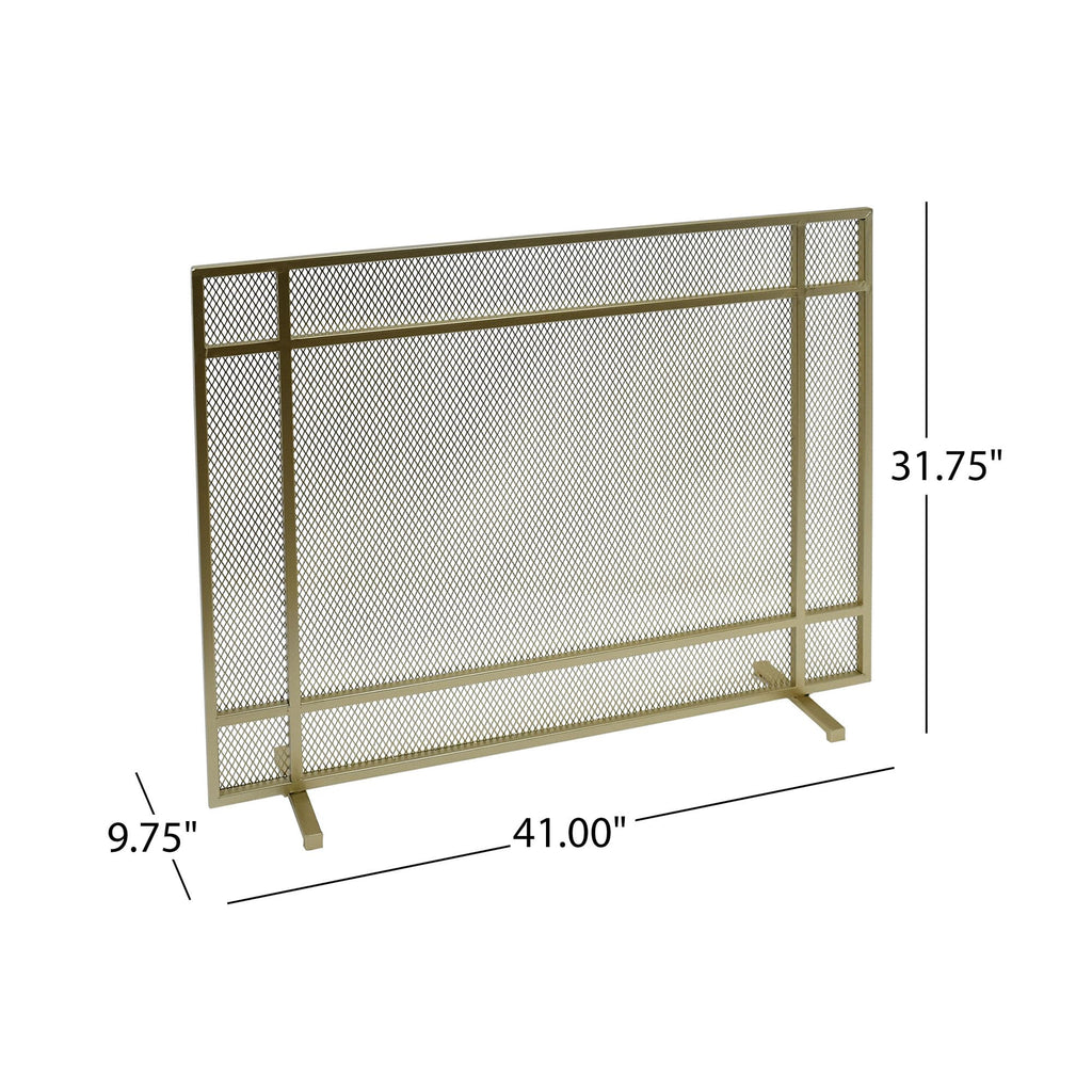 Black Metal Fireplace Screen K34251