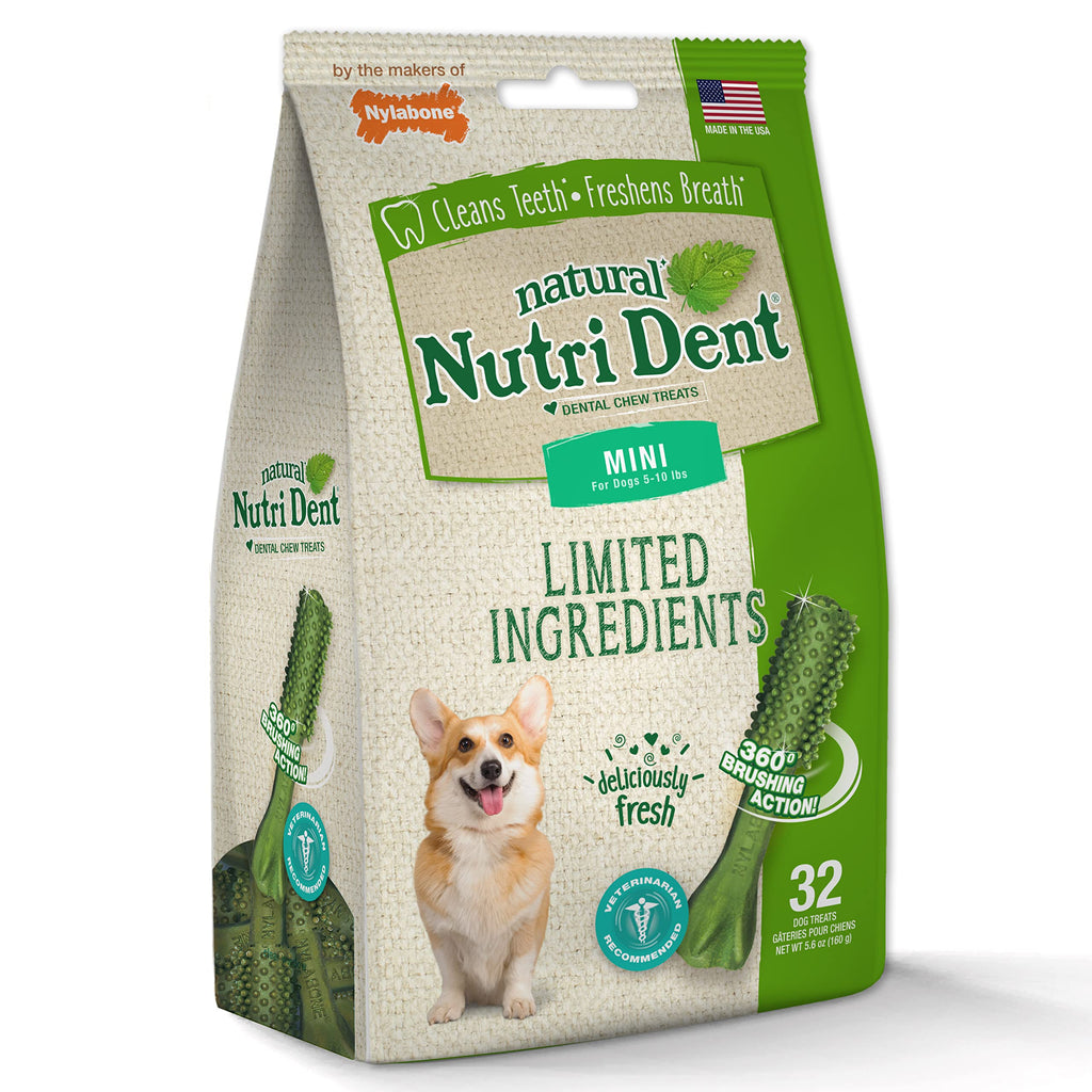 Natural Dog Dental Chews Mini 32 Count N653