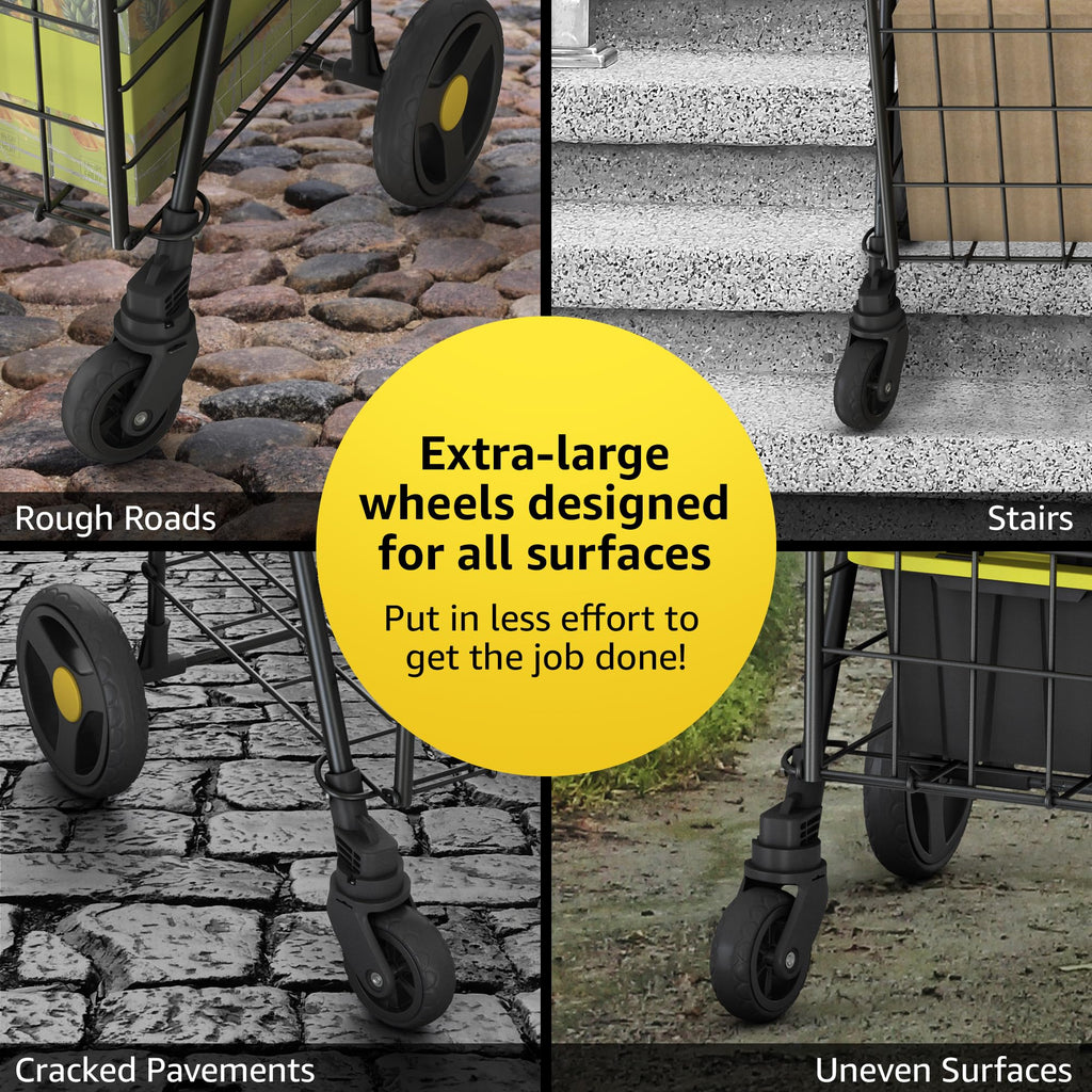 Black Foldable Lightweight Utility Cart D8475