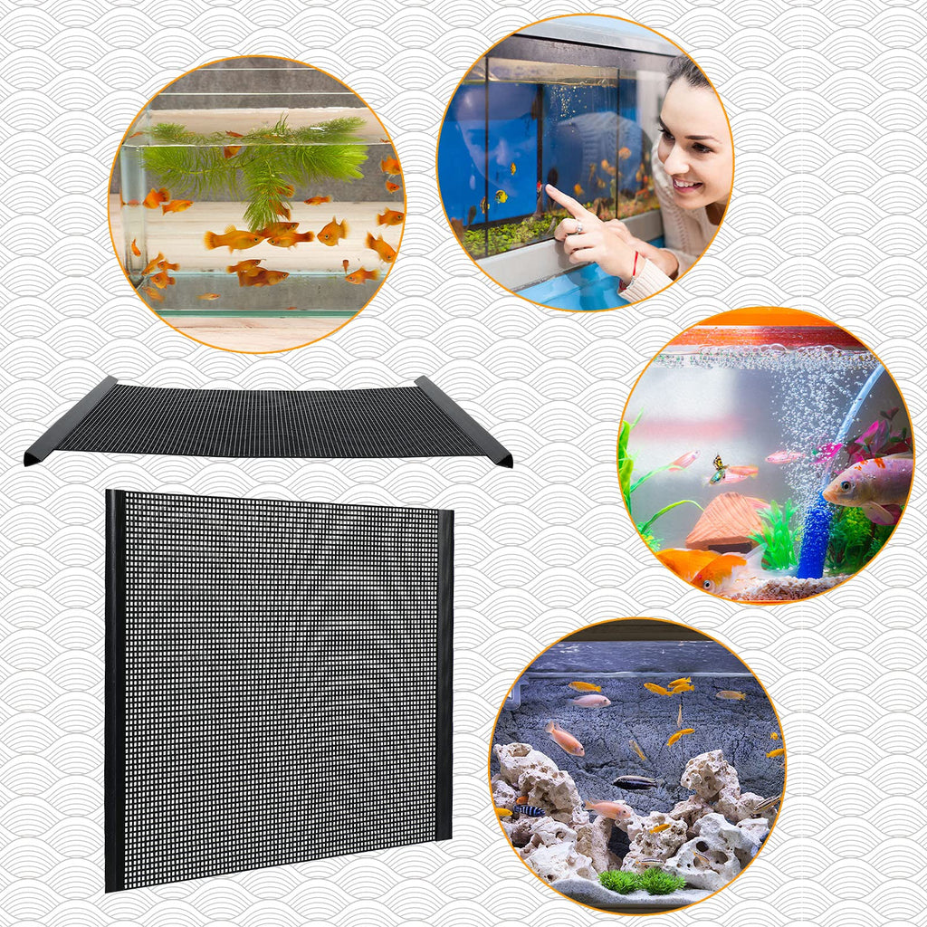 Black 4 Pcs Plastic Mesh Sheets O402719