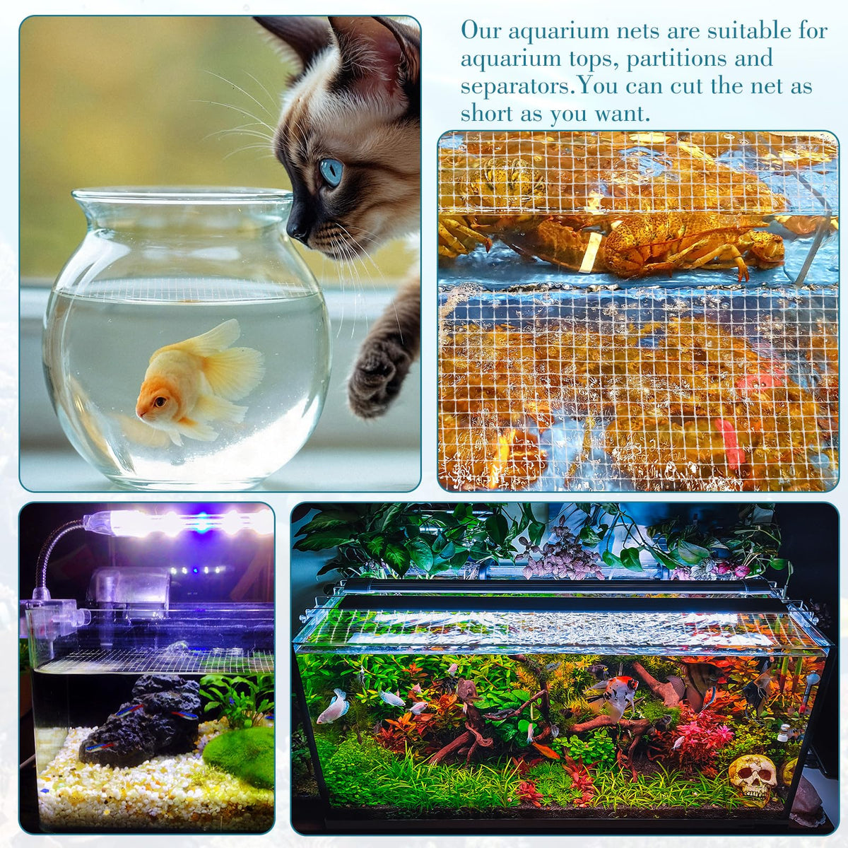 Clear Mesh Fish Tank Lid 4 x 5 feet Y257